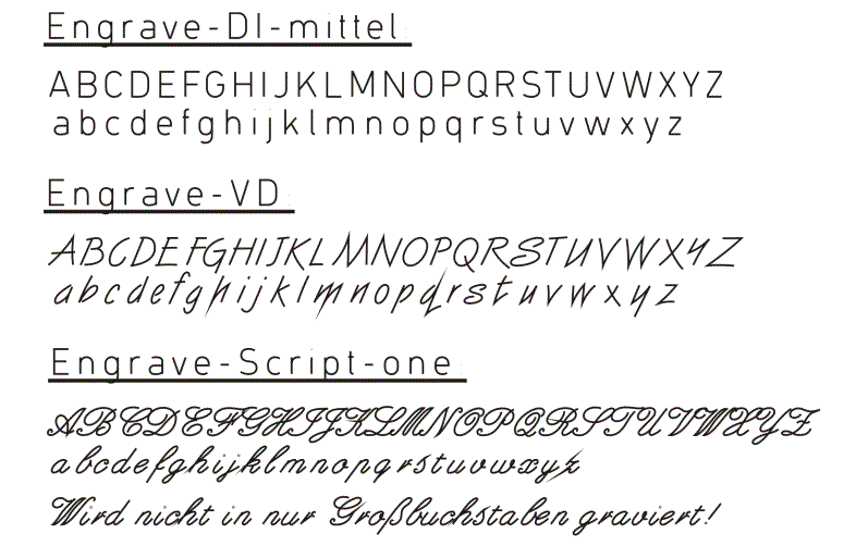 Schriftarten für Hundemarken