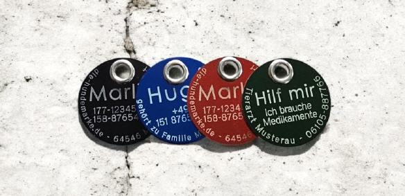 Hundemarke Alu rund, 30 mm