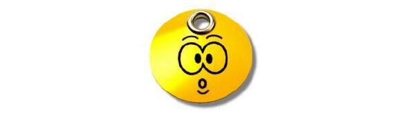 Hundemarke mit oooh-Smiley