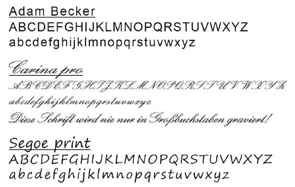 Schriftarten für Hundemarken